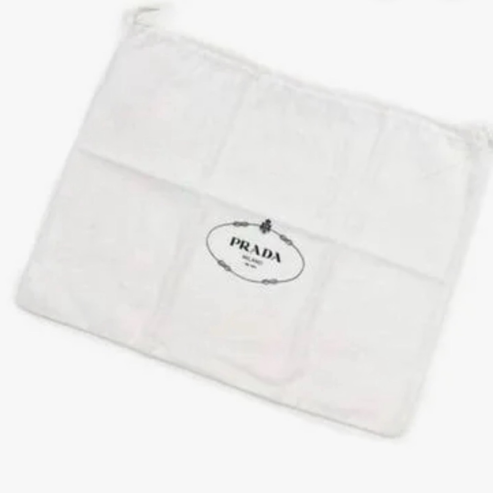 💙 NEW Prada White Logo Dust Bag XL